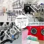 Erdvus Vielinis Skalbinių Vežimėlis  158 Litrų Talpa, Su 12.5 cm Ratukais - Image 7