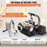 Galingas Termo Presas Puodeliams 11-30 oz 560W Juodos Spalvos | Sublimacinis Presas Dovanoms ir Verslui - Image 3