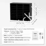 Juodas dokumentų organizatorius su 24 skyriais - Image 3