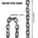 KĖLIMO GRANDINĖ 2 m, 4 GIJOS, 8 mm, 4,25 t  - Image 4