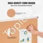 Kamštinė lenta 120x90 cm su aliuminio rėmu - Image 2