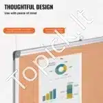 Kamštinė lenta 120x90 cm su aliuminio rėmu - Image 3