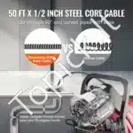 Kanalizacijos valymo mašina su ratais ir rankine įvorka | 15 m x 12,7 mm plieninė spiralinė viela - Image 7