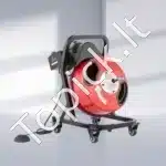 Kanalizacijos valymo mašina su ratais ir rankine įvorka | 15 m x 12,7 mm plieninė spiralinė viela - Image 2