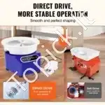 Keramikos žiedimo staklės su lietimui jautriu ekranu, 350 W, 28 cm diskas, pedalinis valdymas - Image 7