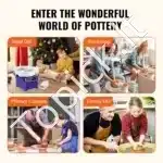 Keramikos žiedimo staklės su lietimui jautriu ekranu, 350 W, 28 cm diskas, pedalinis valdymas - Image 5