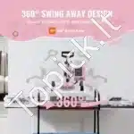 Kompaktiškas terminis presas 30×25 cm, sublimacijai ant marškinėlių ir kepurių, rožinis - Image 2