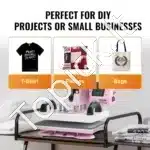 Kompaktiškas terminis presas 30×25 cm, sublimacijai ant marškinėlių ir kepurių, rožinis - Image 5