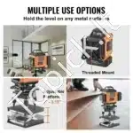 Kryžminis linijinis lazeris 30 m | Savilyginantis | 520 nm žalias spindulys | Statybinis linijų nivelyras su Li-ion baterija ir Type-C įkrovimu - Image 5