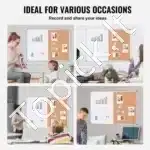 Didelė Kombinuota Lenta: Magnetinė ir Kamštinė – 120 x 90 cm, Su Aliuminio Rėmu, Biurui, Namams ir Mokyklai - Image 4