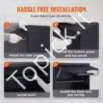 Metalo sieninė darbo / garažo spintelė 77 × 32 × 50 cm – 0,6 mm plienas, talpa 108 kg - Image 4