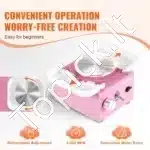 Mini elektrinis keramikos žiedimo ratas (320 aps./min, rožinis) - Image 7