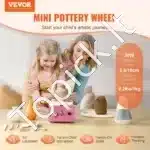 Mini elektrinis keramikos žiedimo ratas (320 aps./min, rožinis) - Image 8