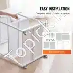 Mobilus 3 aukštų vežimėlis-stovas įrangai ir biurui (baltas) - Image 5