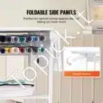 Mobilus 3 aukštų vežimėlis-stovas įrangai ir biurui (baltas) - Image 2