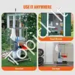 Mobilus Sodo Įrankių Stovas Organizatorius – 1243x508x660 mm, su 10 Angų ir 24 Kabliais, Nerūdijančio Plieno - Image 5