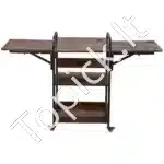 Mobilus spaudos įrangos stovas su įkrovimo stotele 108 × 51 × 91 cm trijų lygių stalčius su ratukais - Image 7