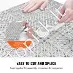 Modulinės plastikinės grindų plytelės 30,5×30,5 cm, 50 vnt., pilkos - Image 6