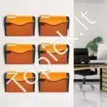 Modulinis Sieninis Laikiklis Dokumentams ir Žurnalams – 6 Vnt. Juodas, Biurui ir Mokyklai - Image 7