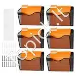 Modulinis Sieninis Laikiklis Dokumentams ir Žurnalams – 6 Vnt. Juodas, Biurui ir Mokyklai - Image 8