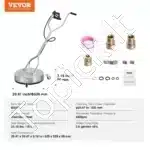 Nerūdijančio plieno paviršių valymo antgalis 508 mm – iki 4500 PSI, 14,7 l/min, su dvigubais purkštukais - Image 3