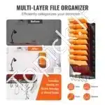 Patogus Sieninis Stovas Dokumentams ir Žurnalams – 10 Kišenių, Matmenys 322x105x650 mm - Image 3