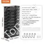 Patogus Sieninis Stovas Dokumentams ir Žurnalams – 10 Kišenių, Matmenys 322x105x650 mm - Image 6