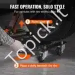 Patvarus automobilio padangų perstatymo rinkinys su 4 ratukais – iki 1400 kg talpa - Image 4