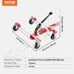 Patvarus automobilio padangų perstatymo rinkinys su 4 ratukais – iki 680 kg talpa - Image 3