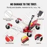 Patvarus automobilio padangų perstatymo rinkinys su 4 ratukais – iki 680 kg talpa - Image 4