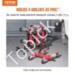 Patvarus automobilio padangų perstatymo rinkinys su 4 ratukais – iki 680 kg talpa - Image 8