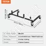 Patvarus automobilio padangų perstatymo rinkinys su 4 ratukais – iki 680 kg talpa - Image 3