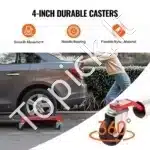 Patvarus automobilio padangų perstatymo rinkinys su 4 ratukais – iki 680 kg talpa - Image 5