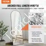 Pilno kūno veidrodis su stovu – 164,5×55,8 cm modernus sieninis ir pastatomas veidrodis - Image 8