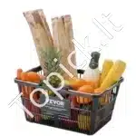 Pirkinių Krepšiai su Geležinėmis Rankenomis ir Stovu – 12 vnt., 21 L Talpos, Juodi, Profesionaliam ir Namų Naudojimui - Image 8