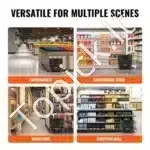 Pirkinių Krepšiai su Geležinėmis Rankenomis ir Stovu – 12 vnt., 21 L Talpos, Juodi, Profesionaliam ir Namų Naudojimui - Image 5