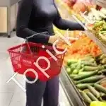 Pirkinių Krepšiai su Geležinėmis Rankenomis ir Stovu – 12 vnt., 21 L Talpos, Raudoni, Profesionaliam ir Namų Naudojimui - Image 6