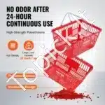 Pirkinių Krepšiai su Geležinėmis Rankenomis ir Stovu – 12 vnt., 21 L Talpos, Raudoni, Profesionaliam ir Namų Naudojimui - Image 2