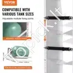 Plieninis dujų balionų stovas –3×~13,6 – 22,7 kg + 3 smulkūs, dydis 372 × 355 × 1 170 mm - Image 8