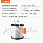 Poliesterio Tempimo Juosta Kabeliams, 160.9 m Ilgio, 1.3 cm Pločio, 567 kg Tempimo Jėga, Balta - Image 6