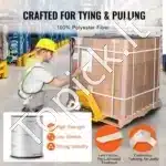 Poliesterio Tempimo Juosta Kabelių Traukimui, 96.9 m Ilgio, 1.6 cm Pločio, 998 kgf Tempimo Jėga, Balta - Image 2