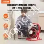 Profesionali kanalizacijos valymo mašina 15,24 m x 12,7 mm | Rankinė spiralės tiekimo sistema - Image 8