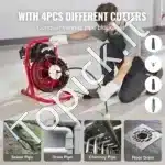 Profesionali kanalizacijos valymo mašina 15,24 m x 12,7 mm | Rankinė spiralės tiekimo sistema - Image 5