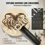 Profesionalus Medžio Degintuvo Rinkinys | Pirografijos Stotelė su Dvigubu Rašikliu ir 23 Antgaliais - Image 3