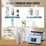 Profesionalus Sublimacinis Presas Dideliems Puodeliams ir Termosams 887 ml Mėlynos Spalvos | Termo Presas Puodelių Spaudai - Image 2