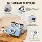 Profesionalus Sublimacinis Presas Dideliems Puodeliams ir Termosams 887 ml Mėlynos Spalvos | Termo Presas Puodelių Spaudai - Image 5