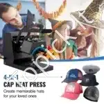 Profesionalus Sublimacinis Presas Kepuraitėms su 4 Kaitinimo Pagalvėlėmis | Termo Presas Kepuraičių Spaudai - Image 2