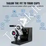 Profesionalus Sublimacinis Presas Kepuraitėms su 4 Kaitinimo Pagalvėlėmis | Termo Presas Kepuraičių Spaudai - Image 4