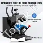 Profesionalus Sublimacinis Presas Kepuraitėms su 4 Kaitinimo Pagalvėlėmis | Termo Presas Kepuraičių Spaudai - Image 6