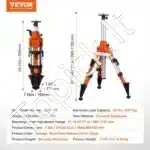 Profesionalus aliuminis trikojis lazeriniams nivelyrams 69–172 cm - Image 3